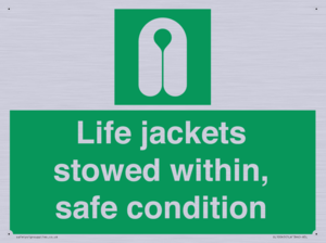 Life jackets stowed within
